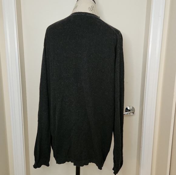charcoal cotton cashmere sweater - Picture 4 of 7